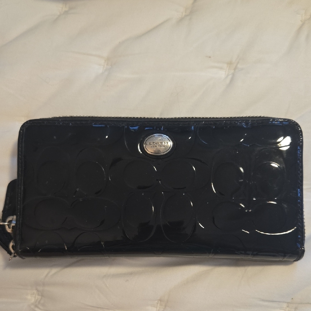 Coach Midnight Blue Patent Leather Wallet